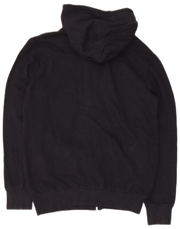 Lotto Womens Zip Hoodie Sweater UK 14 Medium Black Cotton