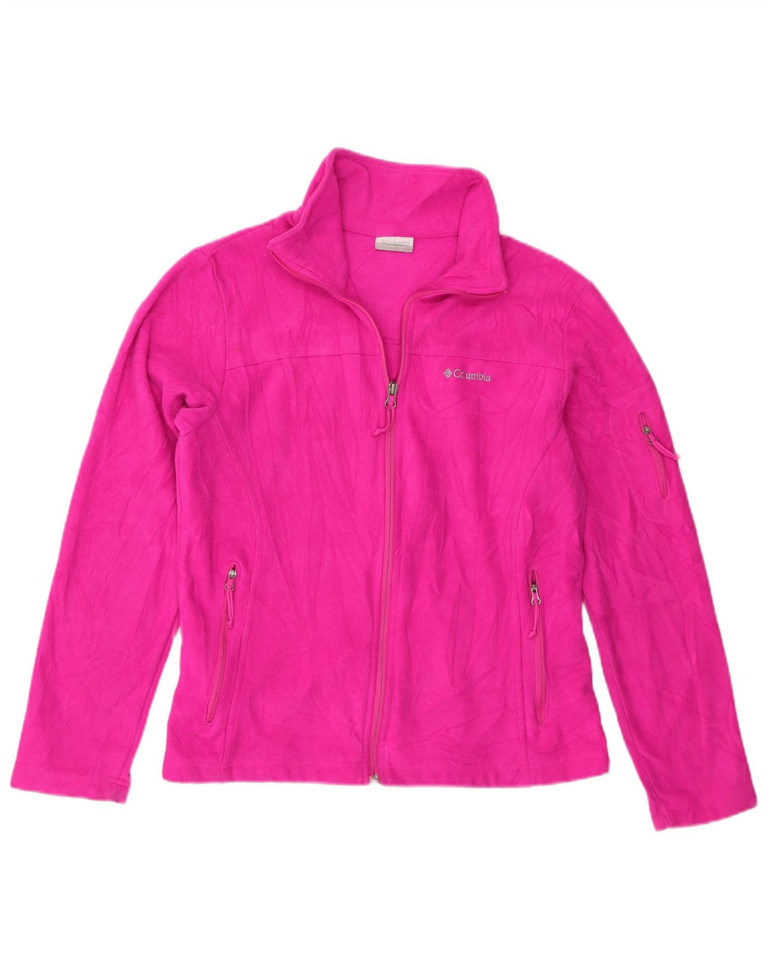 Columbia Womens Fleece Jacket UK 14 Medium Pink Polyester