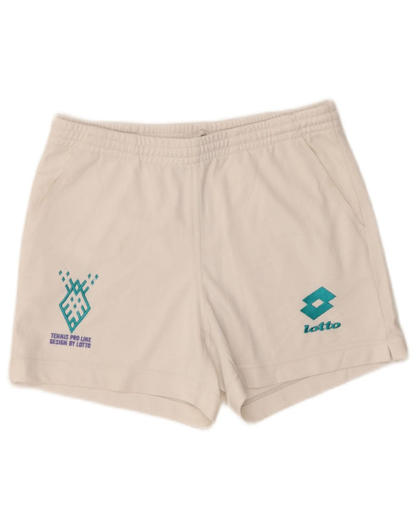 Lotto Mens Graphic Sport Shorts Medium White Polyester