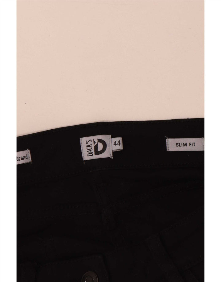 Dack's Womens Slim Fit Chino Trousers IT 44 Medium W30 L28 Black