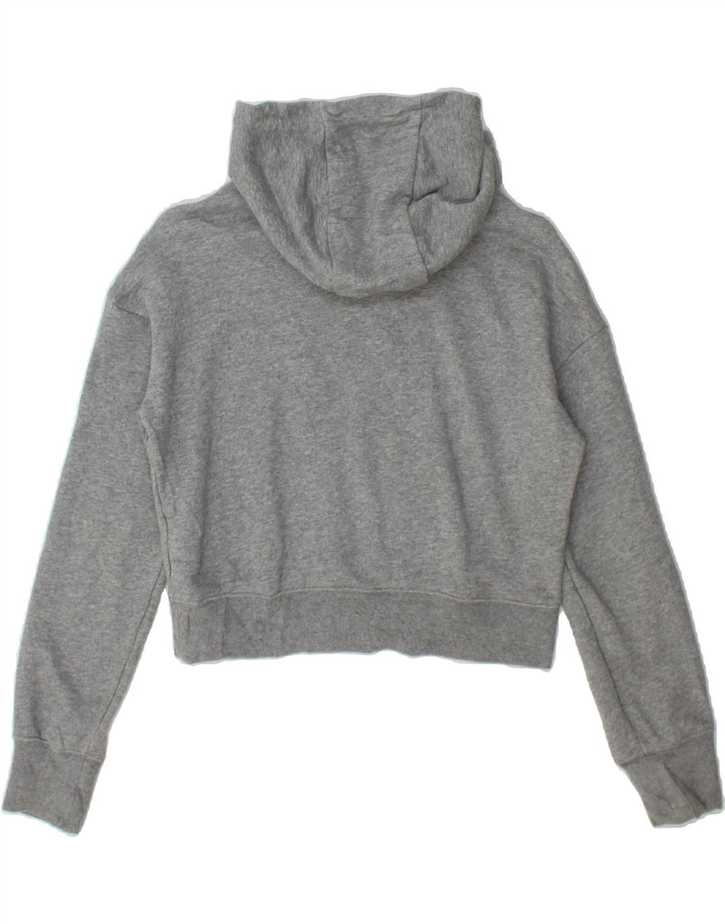 NIKE Girls Crop Graphic Hoodie Jumper 11-12 Years Grey Cotton Vintage Nike and Second-Hand Nike from Messina Hembry 