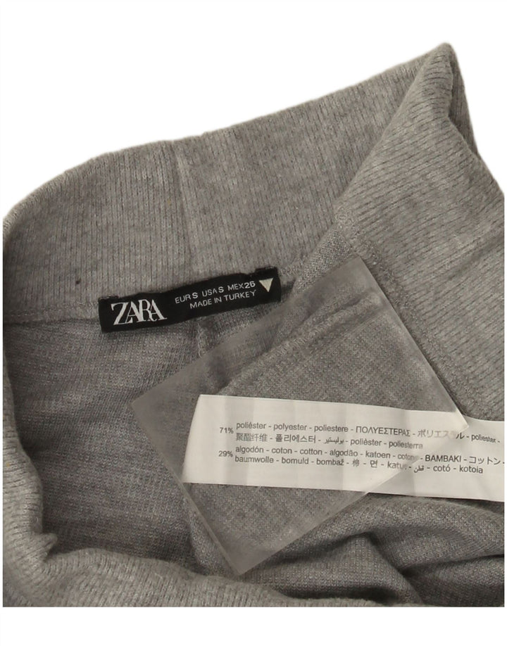 Zara Womens Tracksuit Trousers UK 8 Small  Grey Flecked Polyester