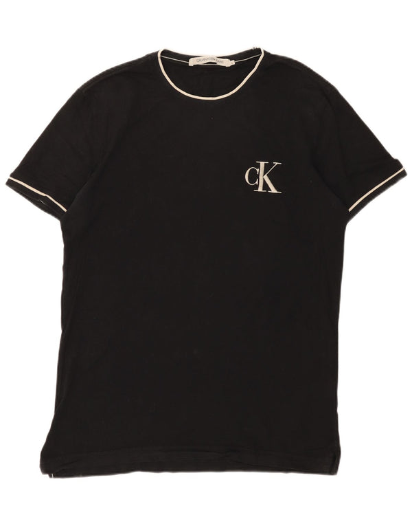 Calvin Klein Jeans Mens T-Shirt Top Large Black Cotton