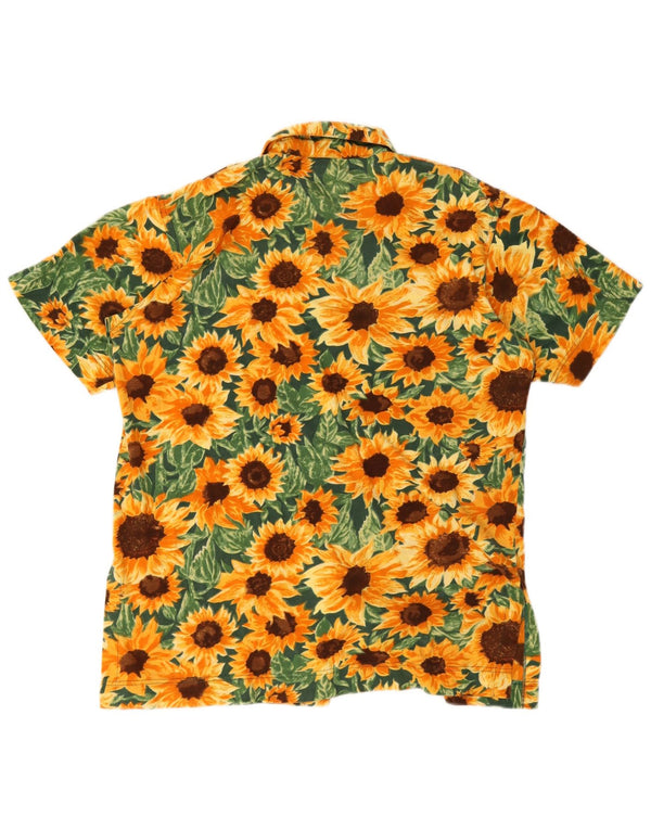 Vintage Womens Short Sleeve Shirt EU 38 Medium Multicoloured Floral
