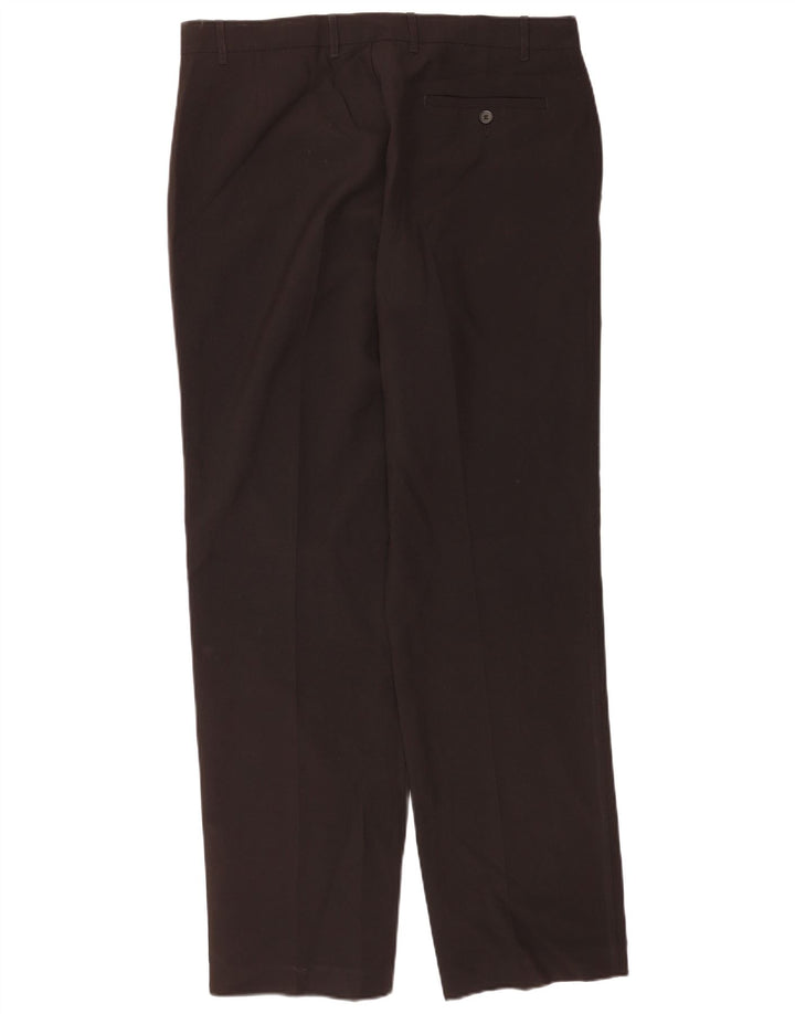 Marks & Spencer Mens Tailored Straight Chino Trousers W36 L33 Black