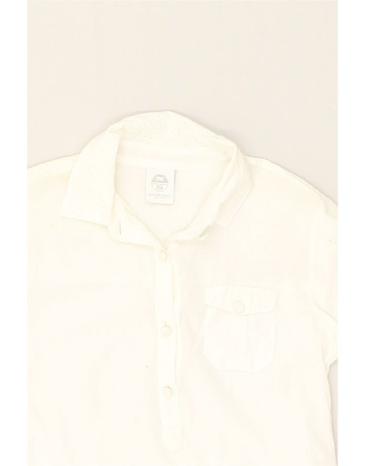 NORTH SAILS Womens Pullover Shirt UK 8 Small White Cotton | Vintage North Sails | Thrift | Second-Hand North Sails | Used Clothing | Messina Hembry 