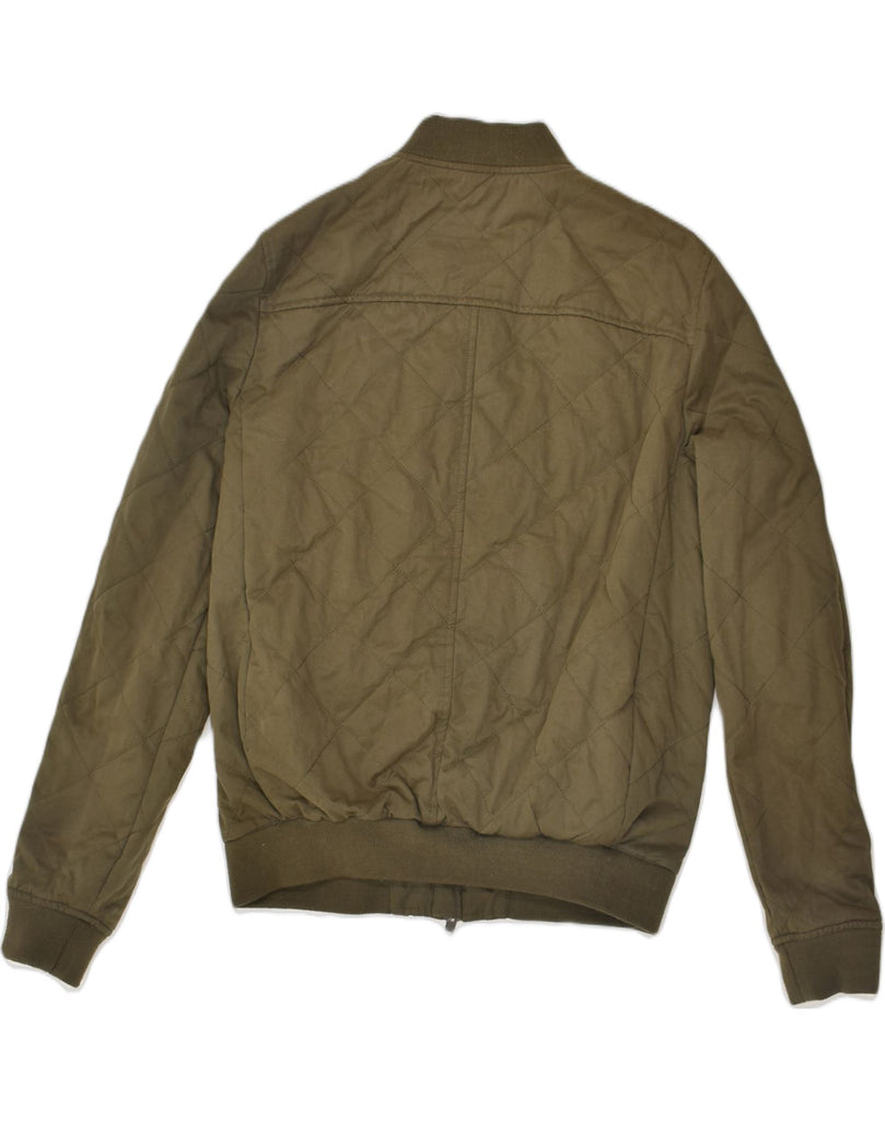 JACK WILLS Mens Quilted Bomber Jacket UK 38 Medium Khaki | Vintage Jack Wills | Thrift | Second-Hand Jack Wills | Used Clothing | Messina Hembry 