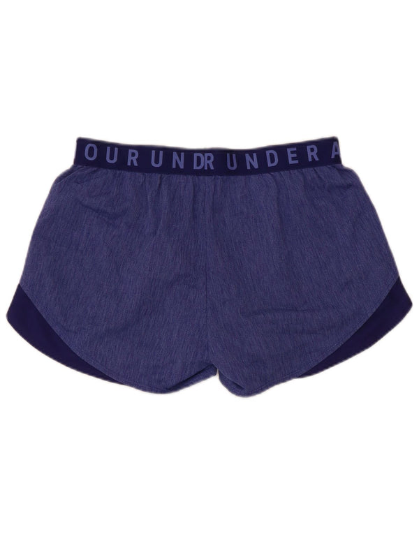 Under Armour Womens Graphic Sport Shorts Medium Blue Colourblock Polyester