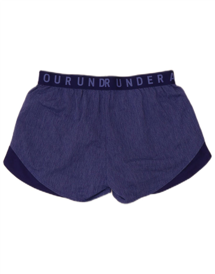 Under Armour Womens Graphic Sport Shorts Medium Blue Colourblock Polyester