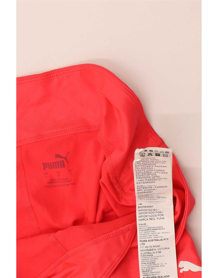 Puma Womens Capri Leggings UK 16 Large Red Polyester