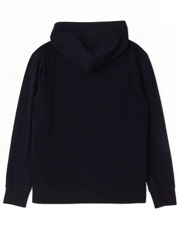 Adidas Mens Graphic Hoodie Jumper Medium Navy Blue Cotton