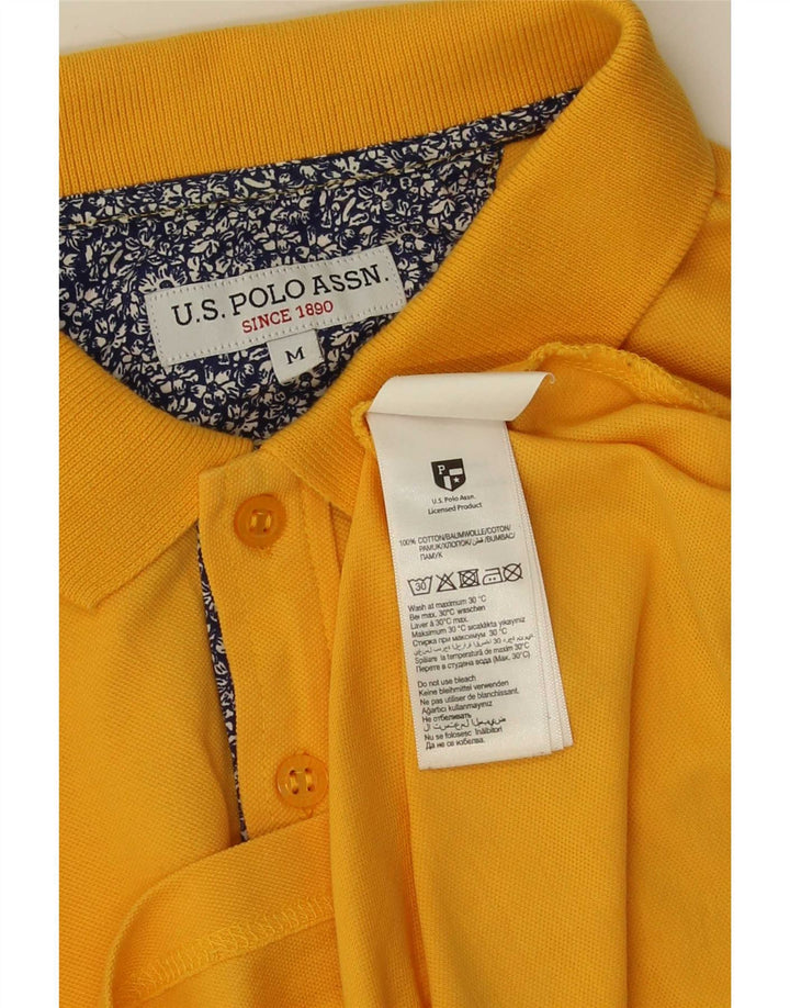 U.S. Polo Assn. Mens Shirt Medium Yellow Cotton