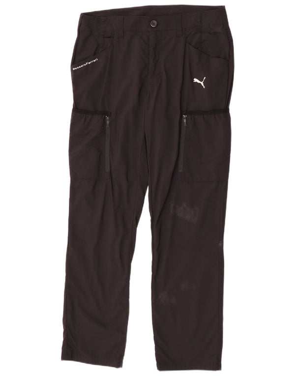 Puma Mens Ferrari Straight Cargo Trousers W34 L32 Black Polyamide