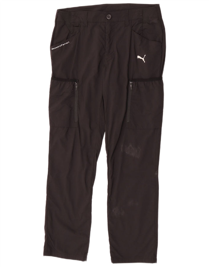 Puma Mens Ferrari Straight Cargo Trousers W34 L32 Black Polyamide