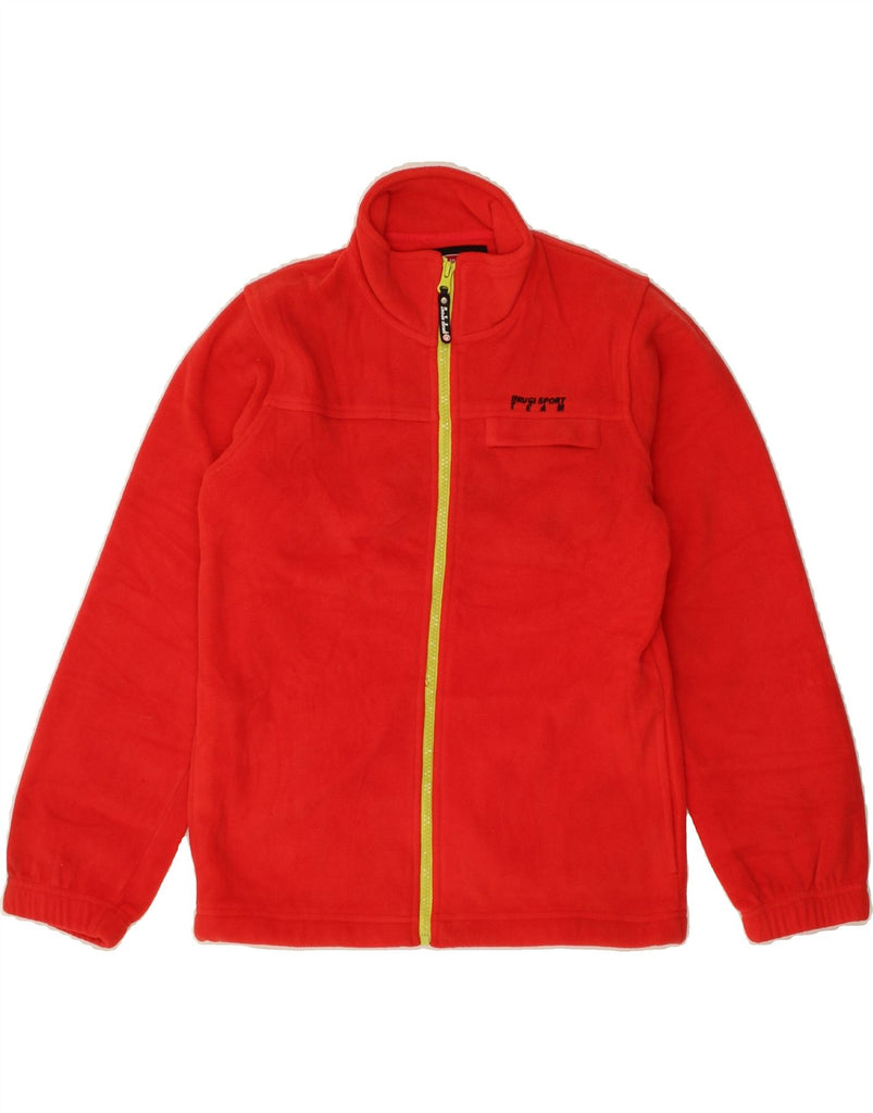 BRUGI Boys Fleece Jacket 11-12 Years Red Polyester Vintage Brugi and Second-Hand Brugi from Messina Hembry 