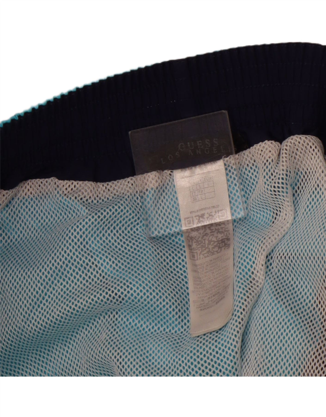 GUESS Mens Swimming Shorts Large Blue Polyamide