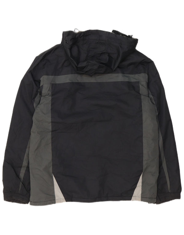 Mountain Warehouse Mens Windbreaker Jacket UK 40 Large Black Colourblock