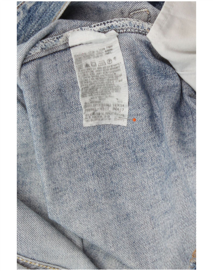 Levi's Mens 501 Straight Jeans W32 L30 Blue Cotton