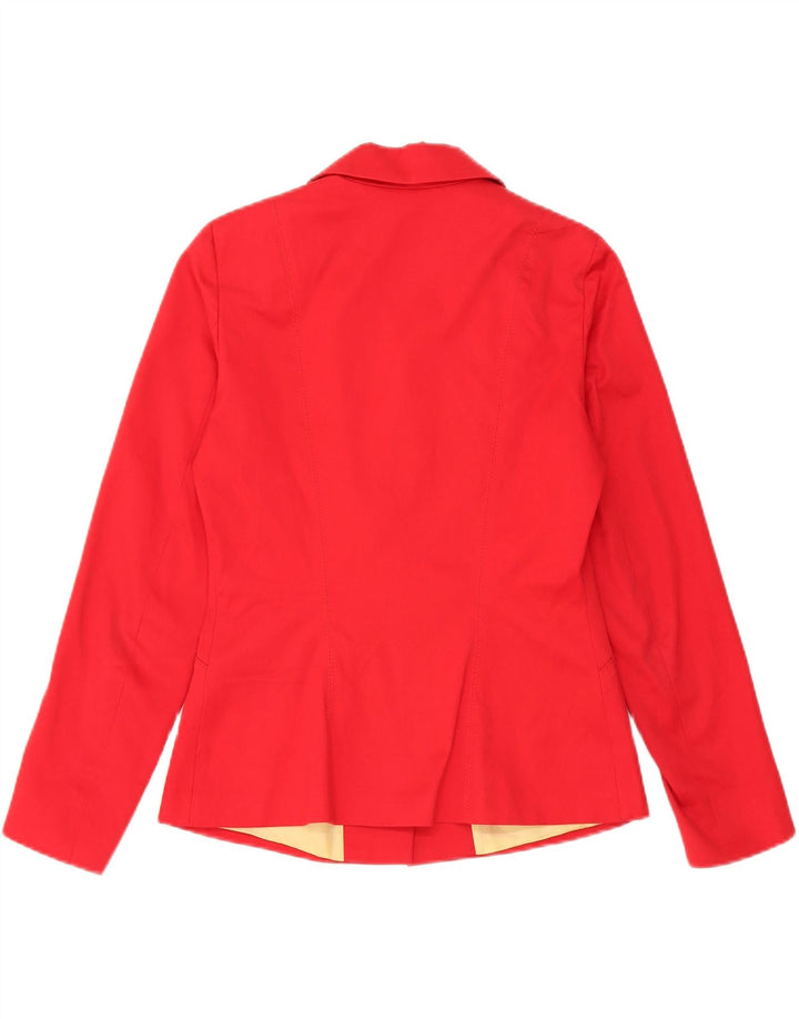 Vintage Womens 3 Button Blazer Jacket IT 44 Medium Red Cotton