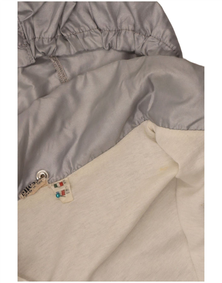 Ellesse Mens Hooded Tracksuit Top Jacket IT 50 Medium Silver Colourblock