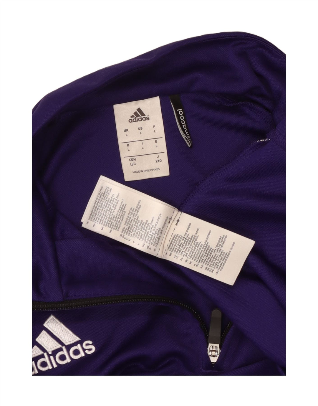Adidas Mens Louisville Pullover Tracksuit Top Large Purple Colourblock
