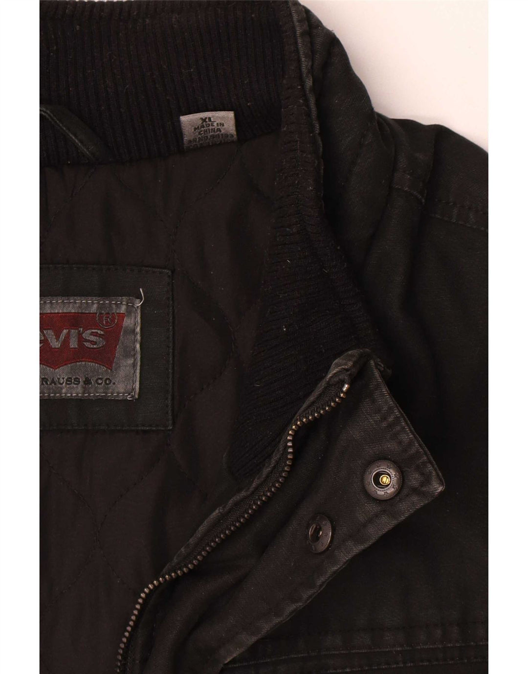 Levi's Mens Utility Jacket UK 42 XL Black Cotton