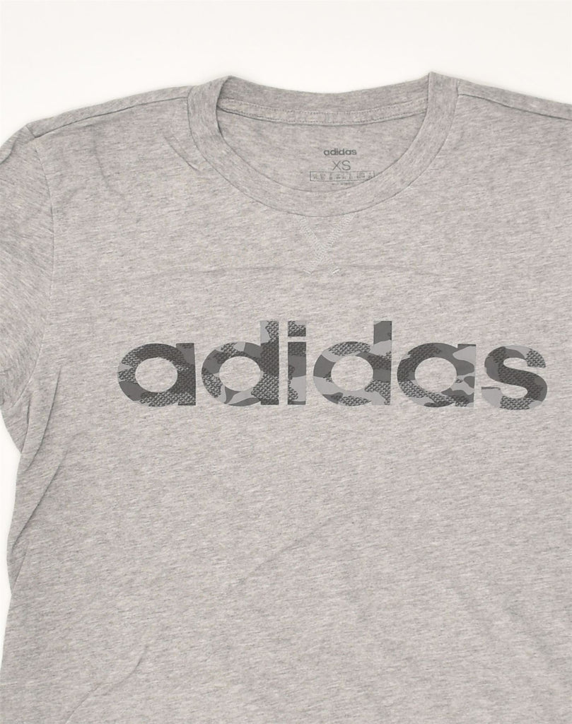 ADIDAS Mens Graphic T-Shirt Top XS Grey Cotton | Vintage Adidas | Thrift | Second-Hand Adidas | Used Clothing | Messina Hembry 