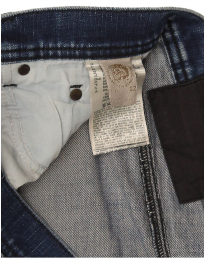 Diesel Mens Slim Jeans W32 L28 Navy Blue Cotton