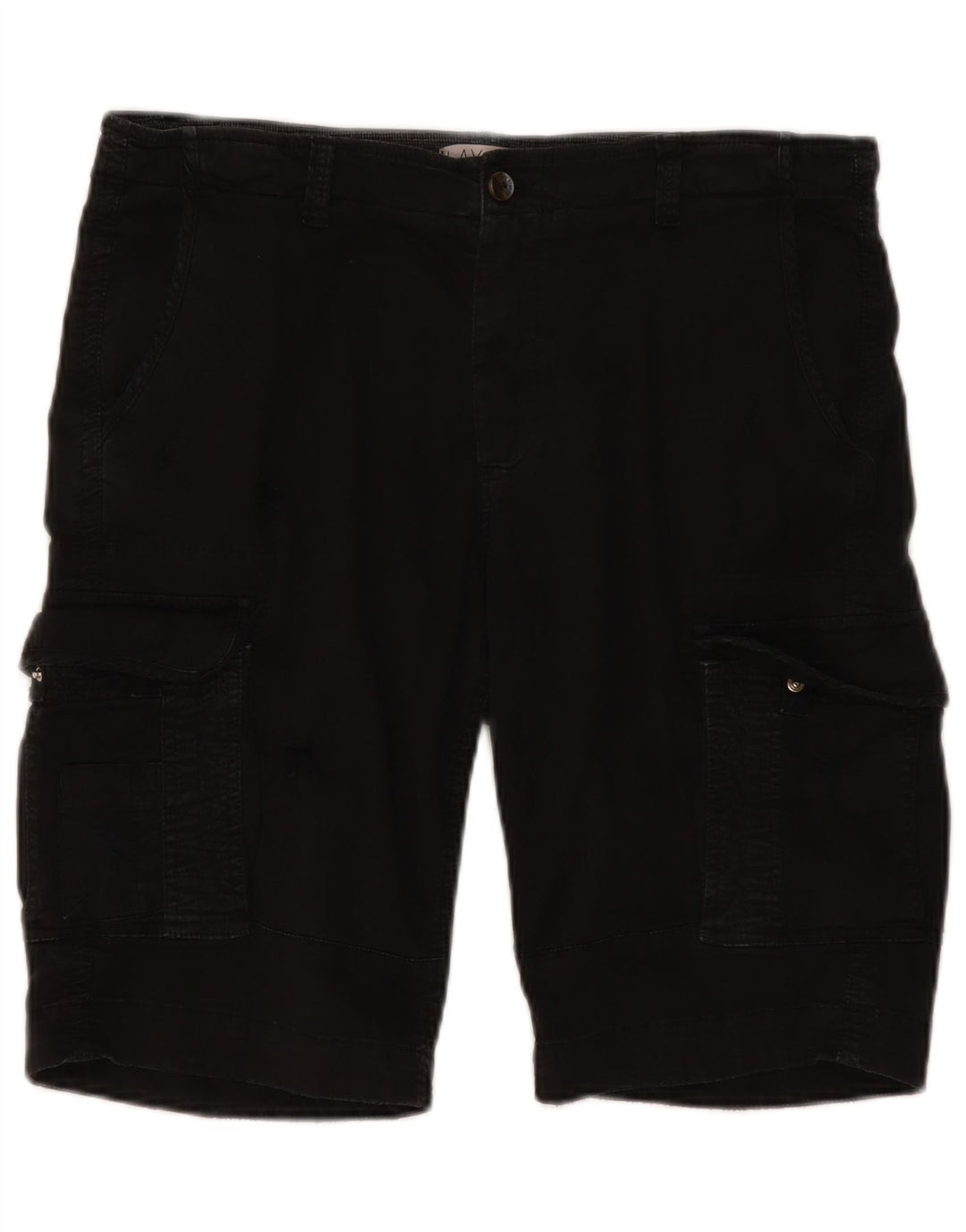 Vintage Mens Cargo Shorts IT 50 Large W38 Black Cotton