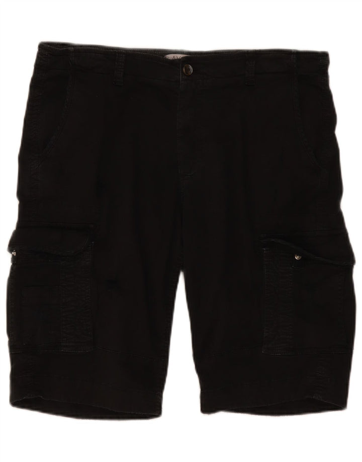 Vintage Mens Cargo Shorts IT 50 Large W38 Black Cotton