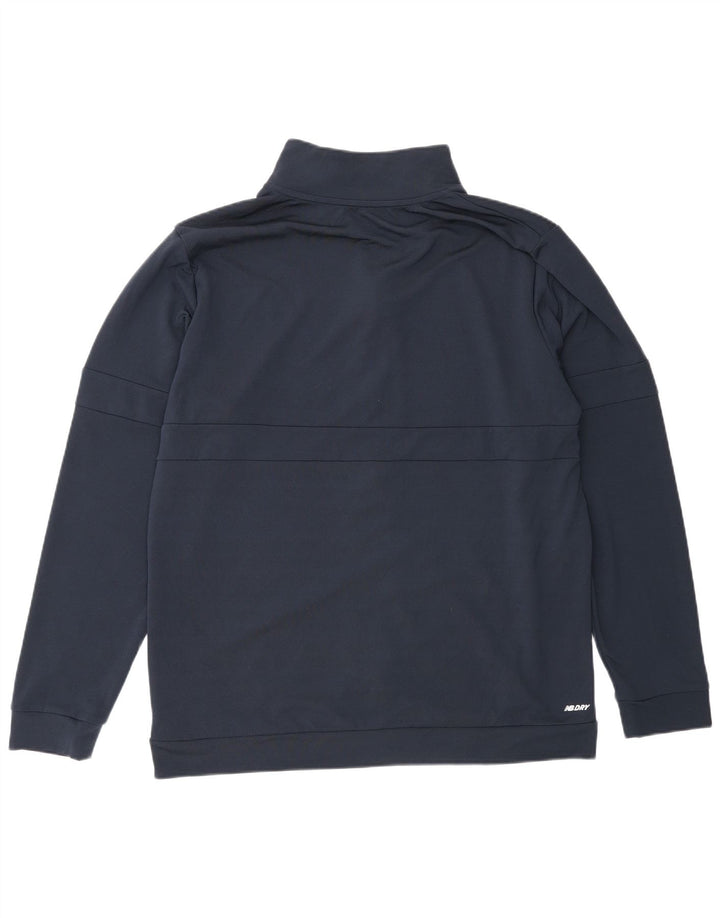 New Balance Mens Tracksuit Top Jacket Large Navy Blue Polyester Sports