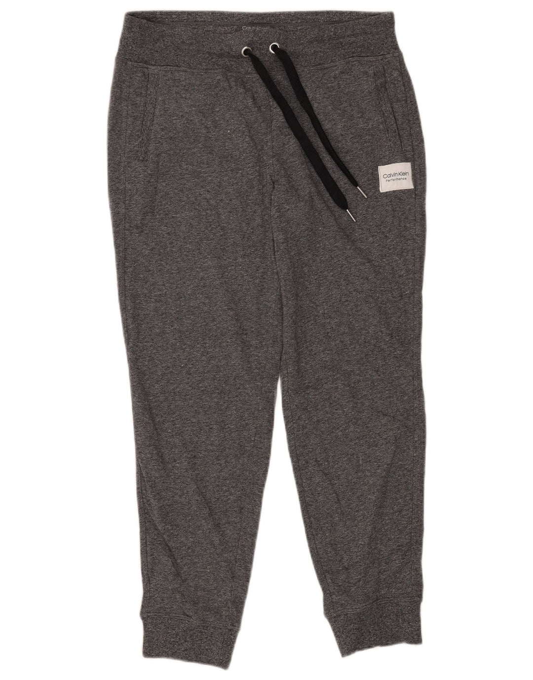 CALVIN KLEIN Womens Tracksuit Trousers Joggers UK 14 Medium Grey Cotton