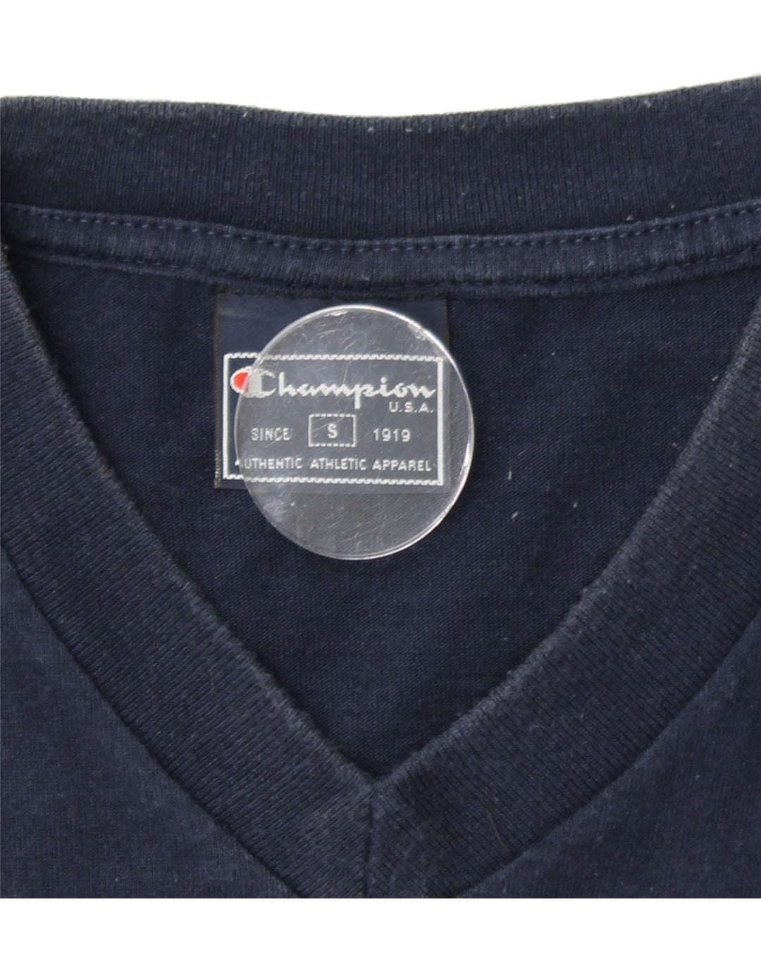 CHAMPION Mens T-Shirt Top Small Navy Blue Vintage Champion and Second-Hand Champion from Messina Hembry 