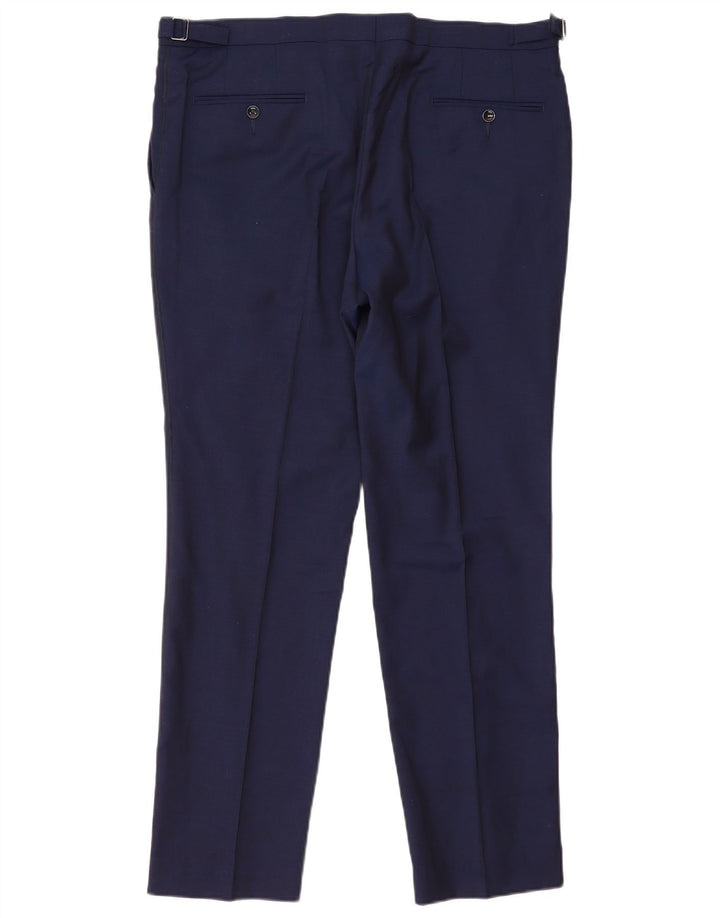 Marks & Spencer Mens Autograph Slim Suit Trousers W38 L31 Navy Blue
