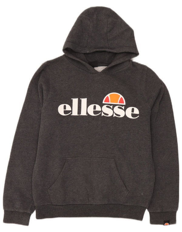 Ellesse Boys Graphic Hoodie Jumper 12-13 Years Grey Cotton