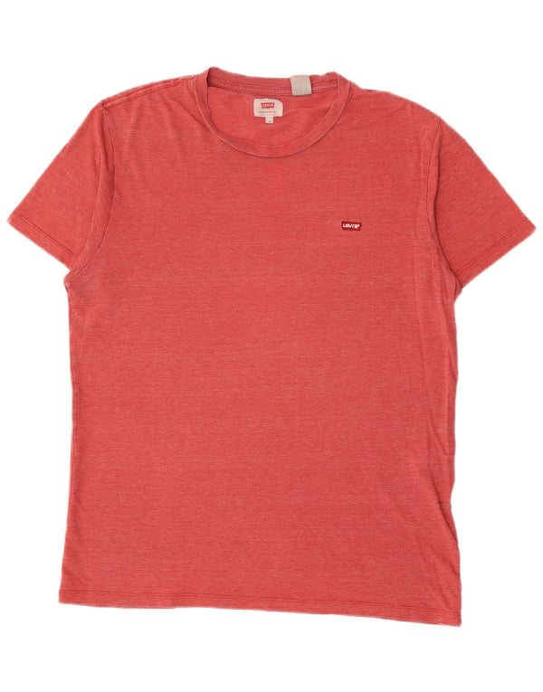 Levi's Mens T-Shirt Top Medium Red Flecked Cotton