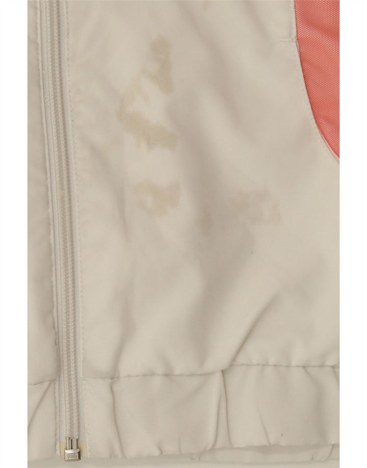 PUMA Womens Tracksuit Top Jacket UK 10 Small  White Colourblock Polyester