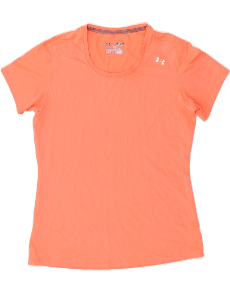 UNDER ARMOUR Womens T-Shirt Top UK 12 Medium Orange | Vintage Under Armour | Thrift | Second-Hand Under Armour | Used Clothing | Messina Hembry 