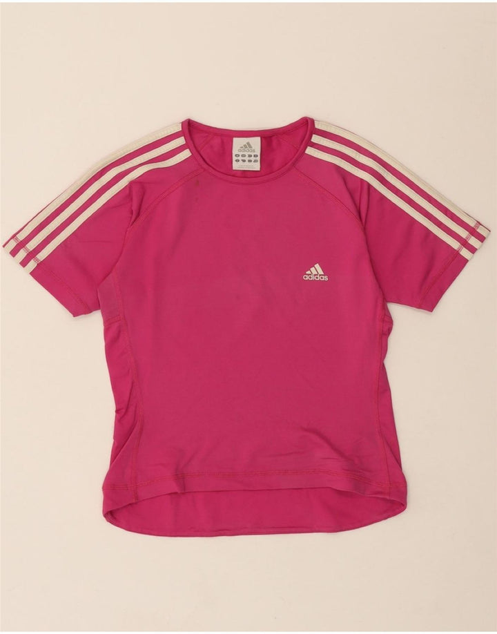 ADIDAS Womens T-Shirt Top UK 12 Medium  Pink Polyamide Vintage Adidas and Second-Hand Adidas from Messina Hembry 