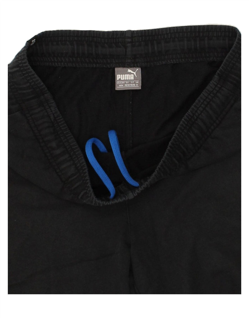 PUMA Mens Graphic Sport Shorts Medium Black | Vintage Puma | Thrift | Second-Hand Puma | Used Clothing | Messina Hembry 