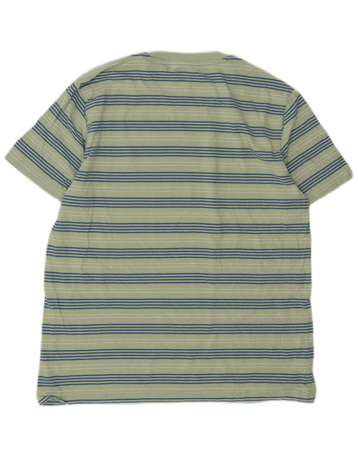 Penguin Mens T-Shirt Top Large Green Striped