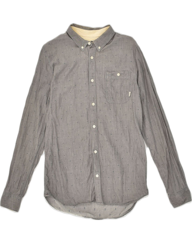 VANS Mens Shirt Medium Grey Spotted Cotton | Vintage Vans | Thrift | Second-Hand Vans | Used Clothing | Messina Hembry 