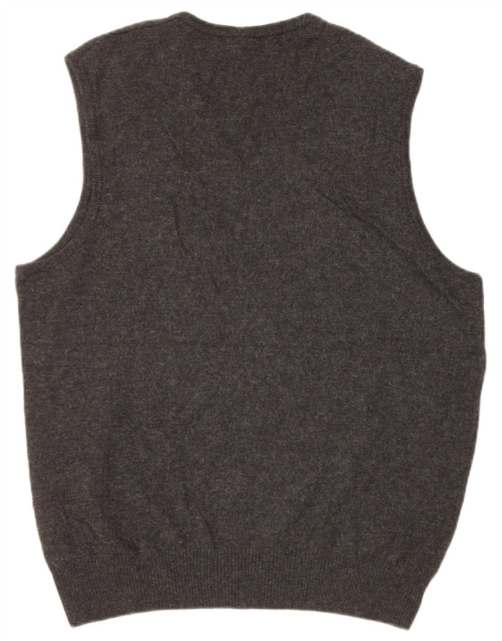Joop Mens Vest Tank Top IT 48 Medium Black Flecked Virgin Wool