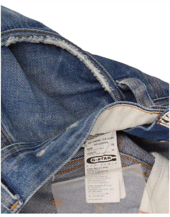 G-Star Mens Straight Jeans W32 L32 Blue Cotton
