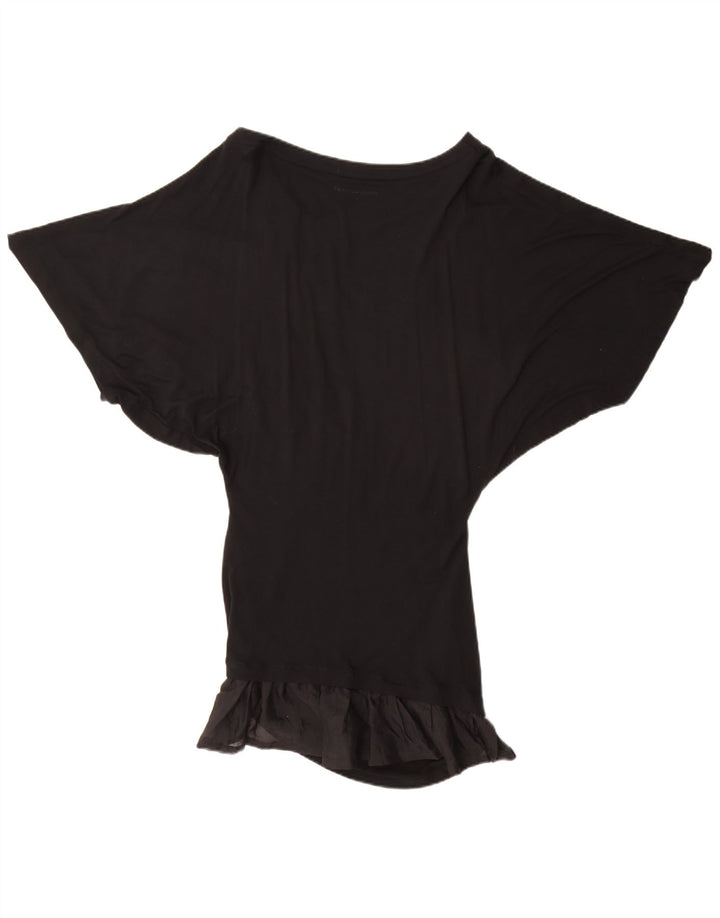 Versace Womens Batwing Tunic Dress IT 48 XL Black Viscose