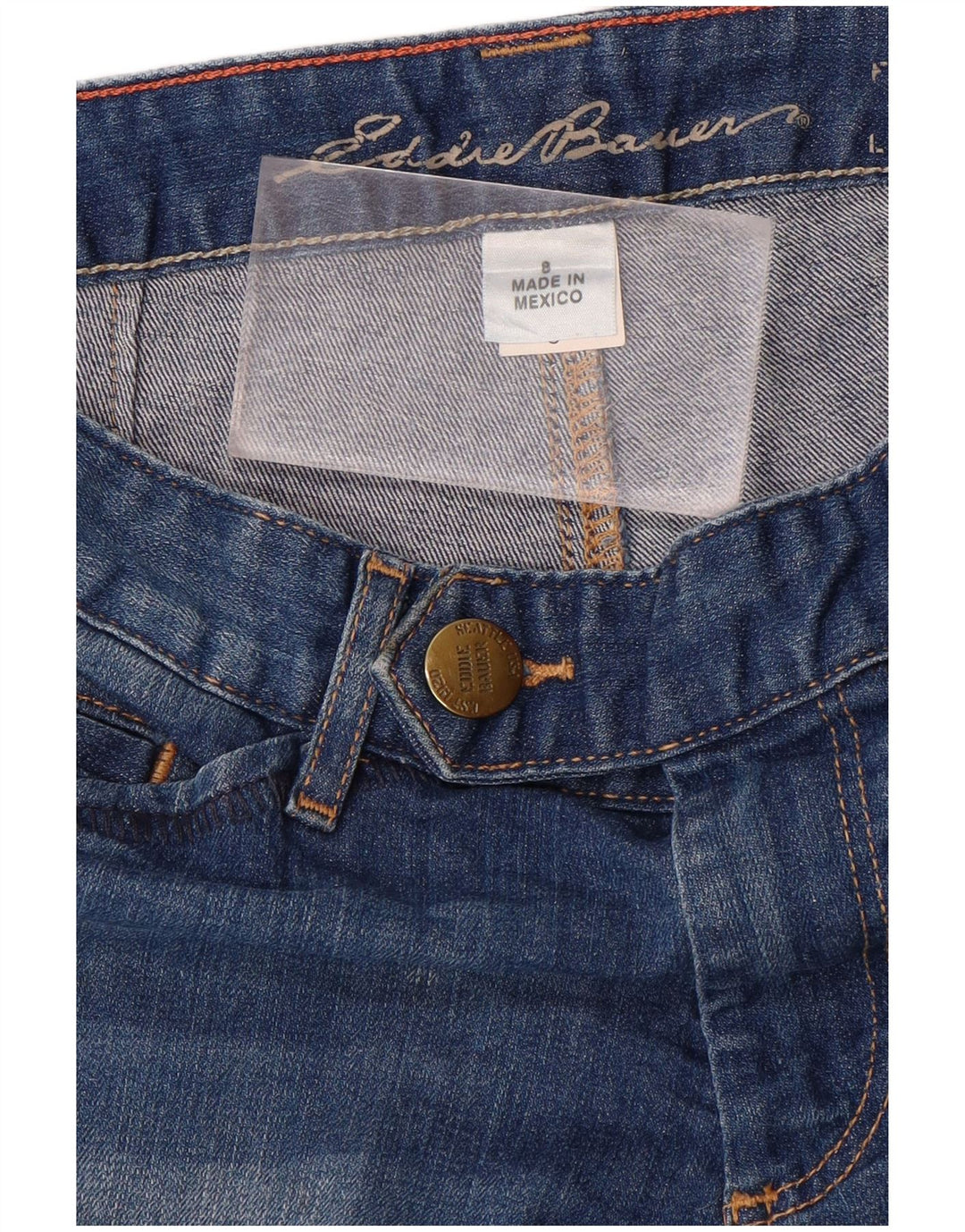 EDDIE BAUER Womens Curvy Bootcut Jeans US 8 Medium W32 L30 Blue Cotton