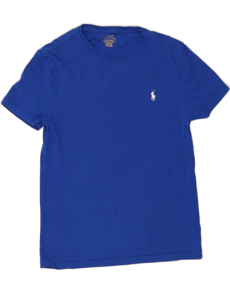 POLO RALPH LAUREN Mens Custom Slim Fit T-Shirt Top Small Blue Vintage Polo Ralph Lauren and Second-Hand Polo Ralph Lauren from Messina Hembry 