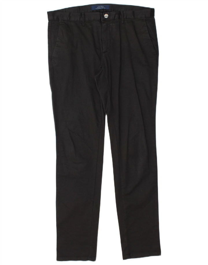 Zara Mens Slim Chino Trousers EU 42 Large W32 L32 Black