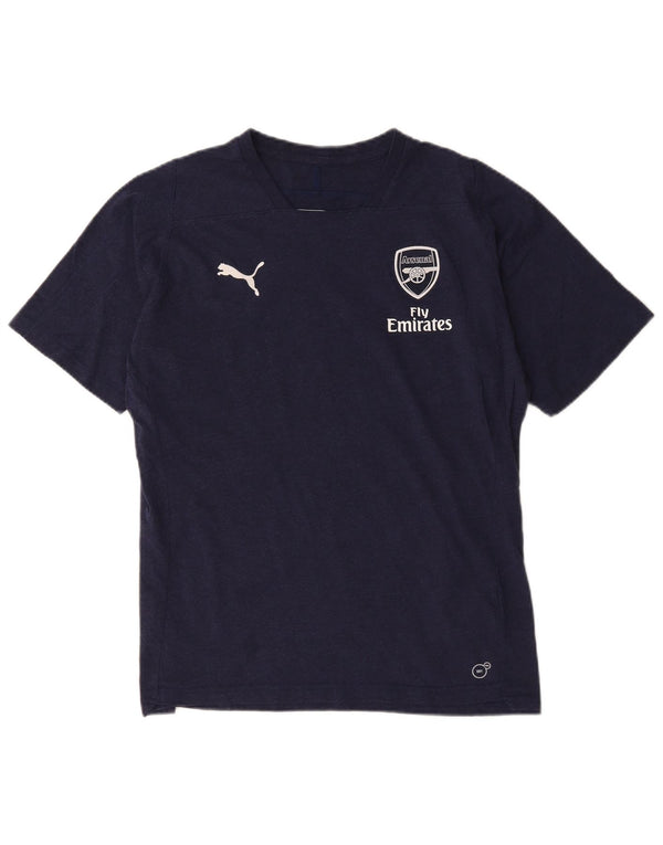 Puma Mens Arsenal Graphic T-Shirt Top Large Navy Blue Polyester