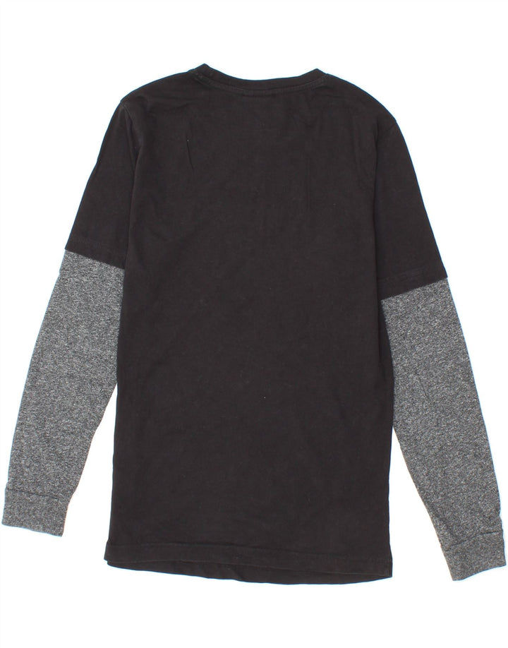 CHAMPION Boys Graphic Top Long Sleeve 11-12 Years Large Black Colourblock Vintage Champion and Second-Hand Champion from Messina Hembry 